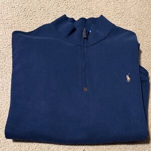 Polo by Ralph Lauren Men's Deep Blue Zip-Up Sweater